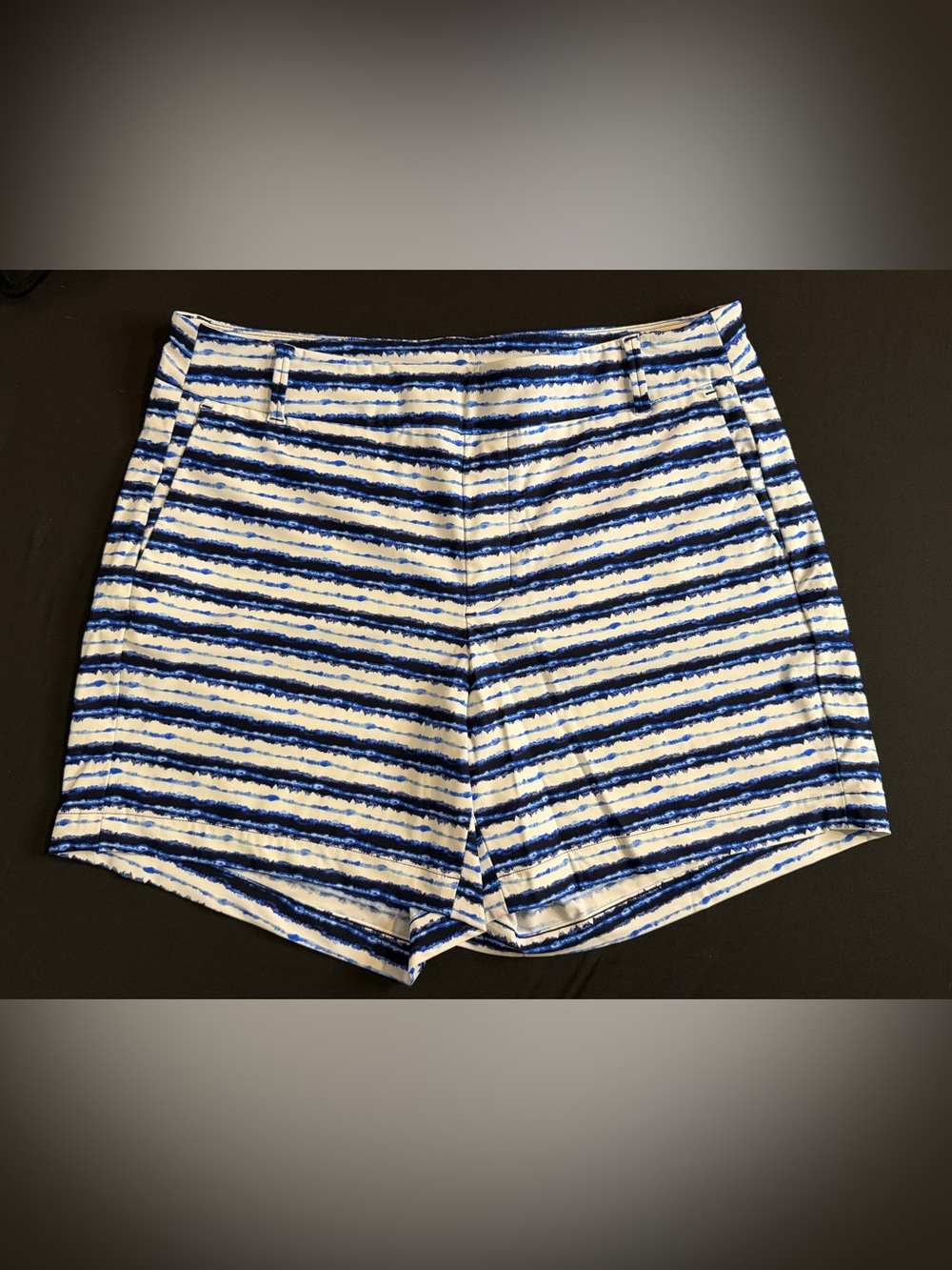 Spanx Striped Blue and White Women’s Shorts